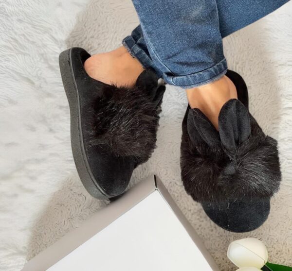 PANTUFLAS CONEJITAS MOÑITO POMPOM - Imagen 3
