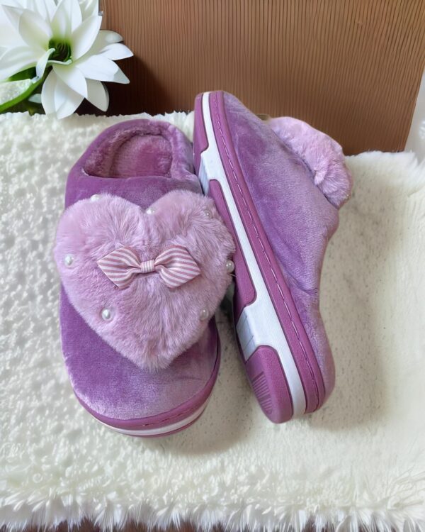 PANTUFLAS CORAZÓN MOÑITO - Imagen 3