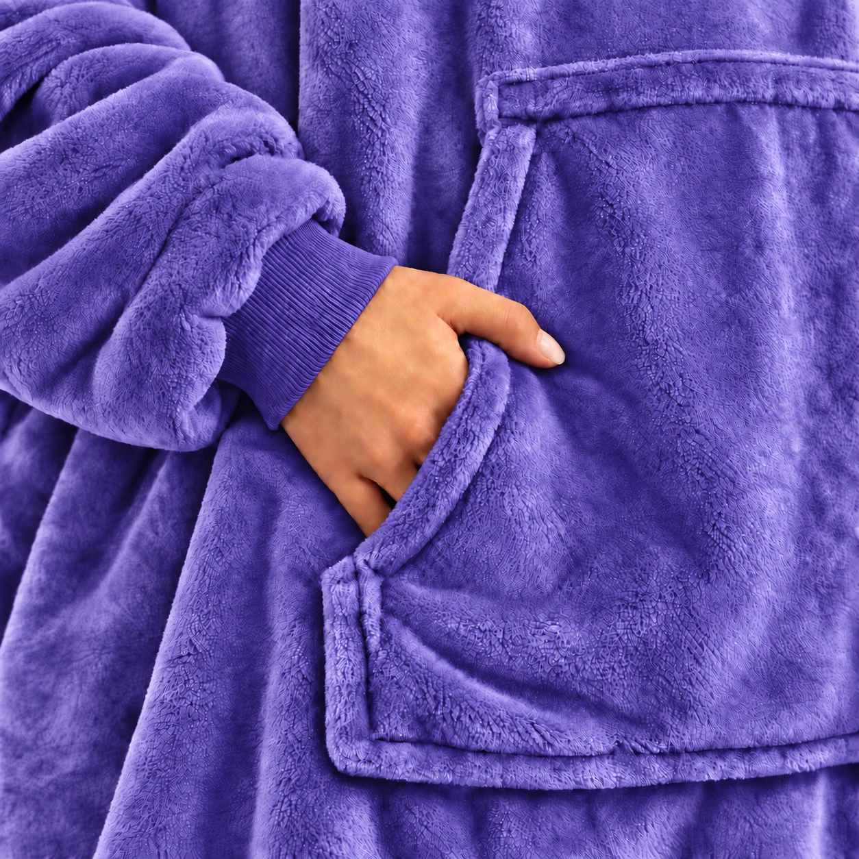 MaxiSaco Morado – Buzo Cobija Unisex - Imagen 5