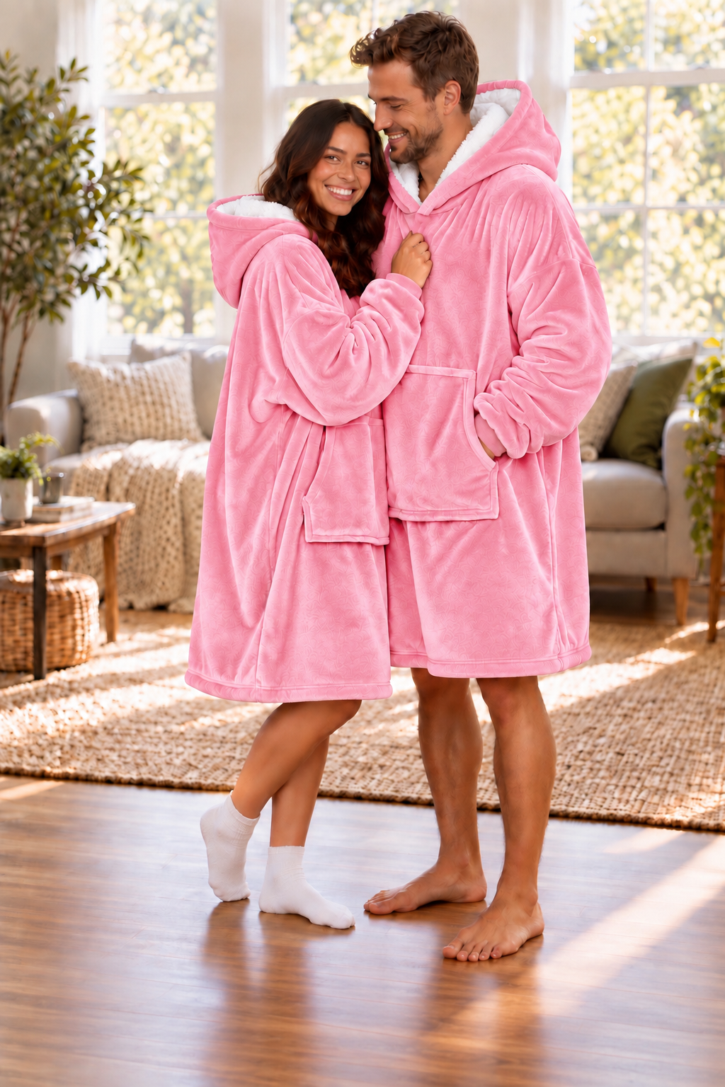 MaxiSaco Rosado – Buzo Cobija Unisex - Imagen 2