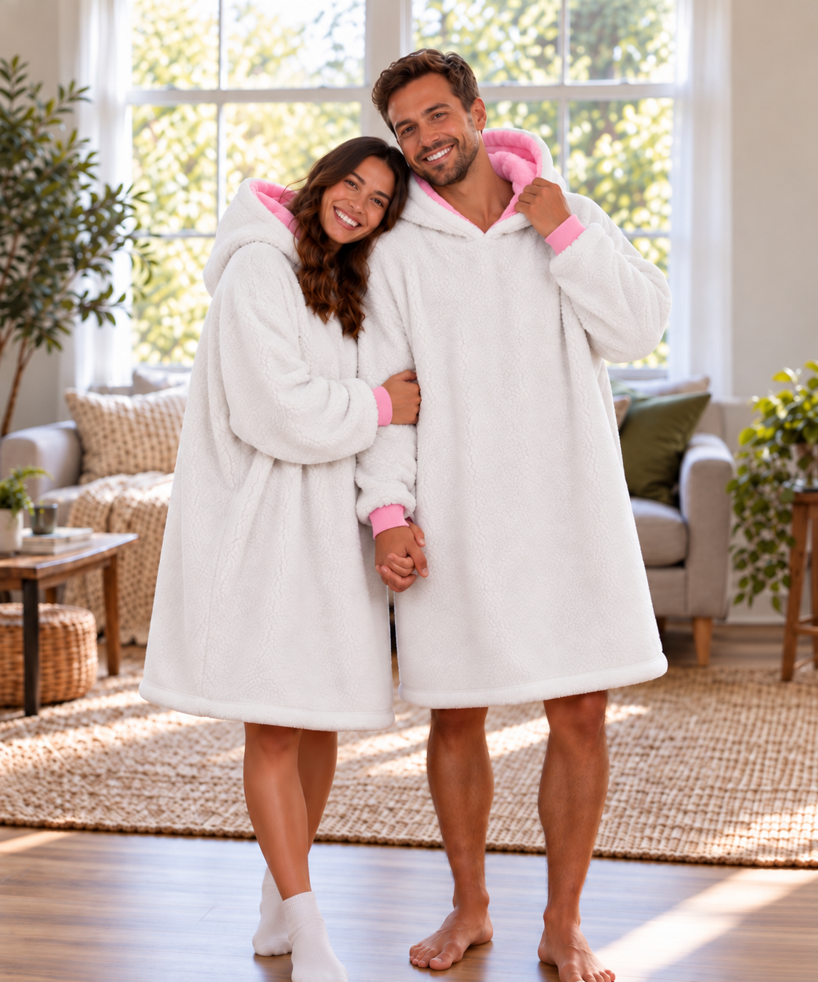 MaxiSaco Rosado – Buzo Cobija Unisex - Imagen 5